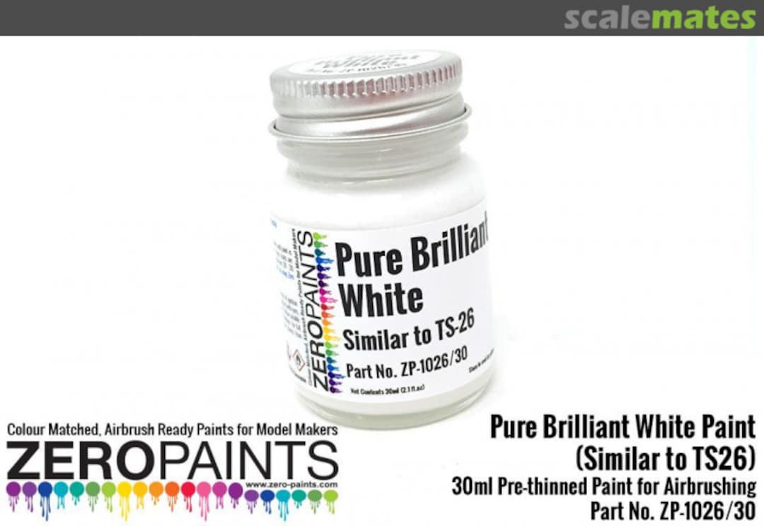 Boxart Pure Brilliant White - Similar to Tamiya TS26 ZP-1026/30 Zero Paints
