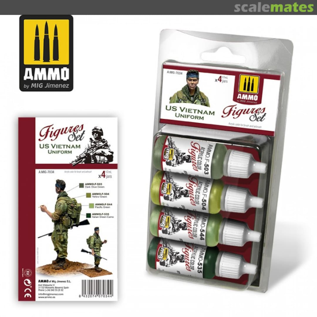 Boxart US Vietnam Uniforms Set A.MIG-7034 Ammo by Mig Jimenez