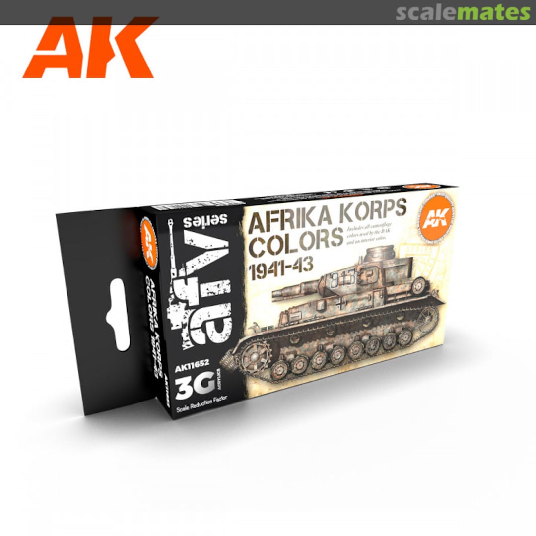 Boxart Afrika Korps Colors 1941-43  AK 3rd Generation - AFV