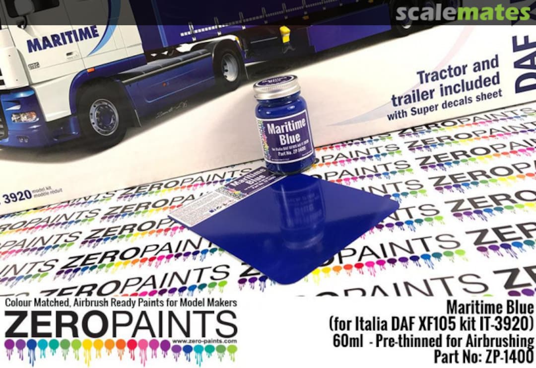 Boxart Maritime Blue - (for Italia DAF XF105 kit IT-3920)  Zero Paints