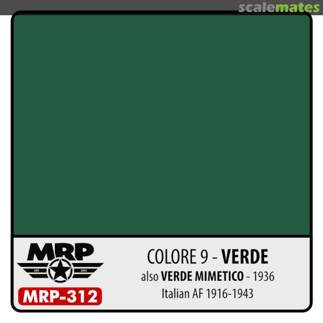 Boxart Colore 9 – Verde also Verde Mimetico – 1936 (Italian AF)  MR.Paint