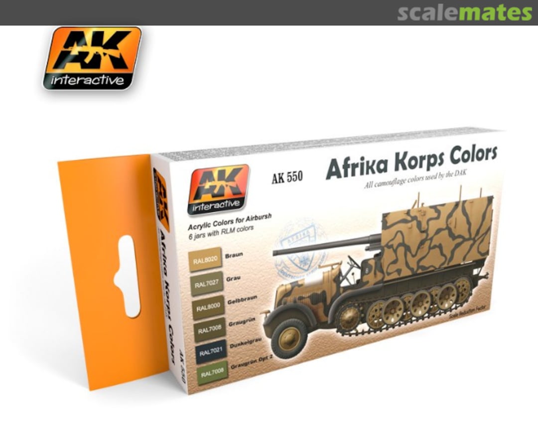 Boxart Afrika Korps Colours AK 550 AK Interactive