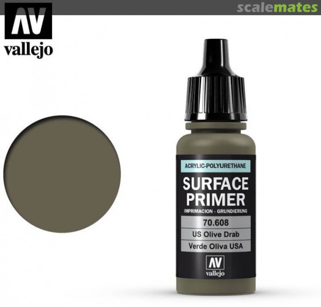 Boxart USA Olive Drab - FS34087 70.608 Vallejo Surface Primer