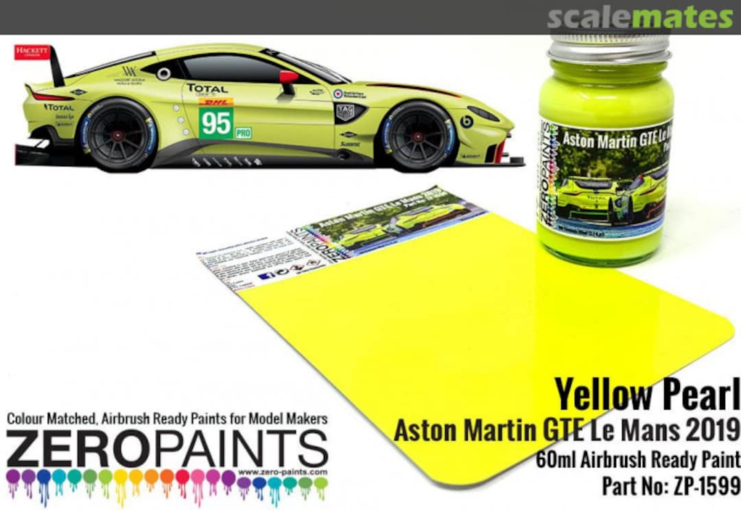 Boxart Yellow Pearl Aston Martin GTE Le Mans 2019  Zero Paints