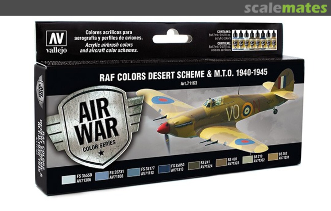 Boxart RAF Colors Desert Scheme & M.T.O. 1940-1945 71.163 Vallejo Model Air