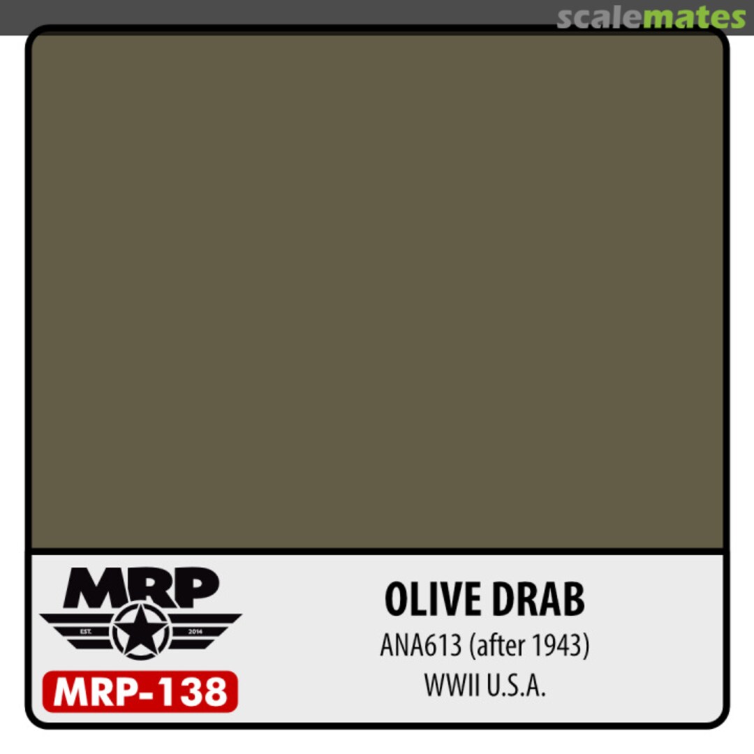 Boxart WWII US - Olive Drab ANA613 (after 1943)  MR.Paint