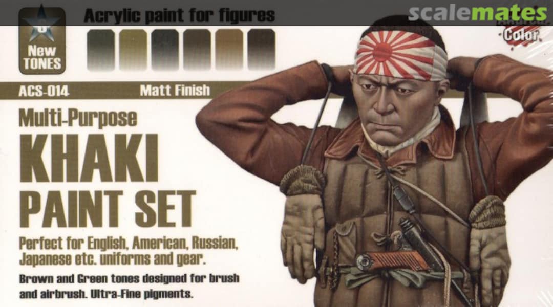 Boxart Khaki Paint Set (6x17ml) ACS-014 Andrea Color