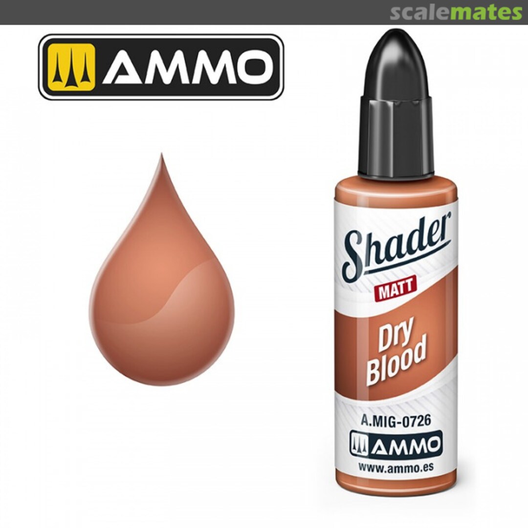 Boxart Dry Blood Shader A.MIG-0726 Ammo by Mig Jimenez