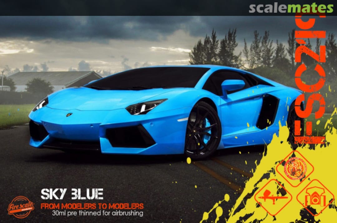 Boxart Sky Blue Lamborghini  Fire Scale Colors