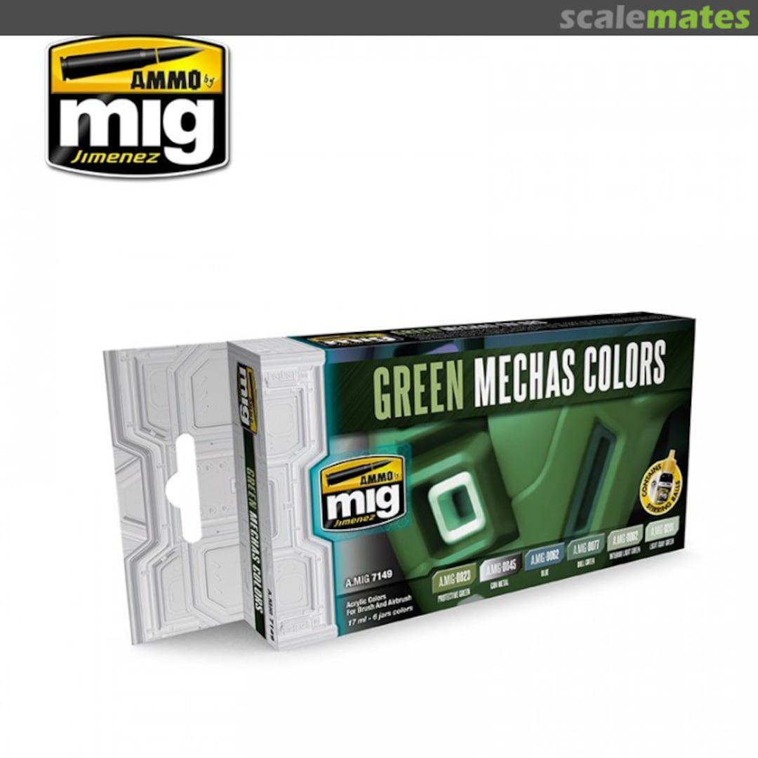 Boxart Green Mechas Colors  Ammo by Mig Jimenez