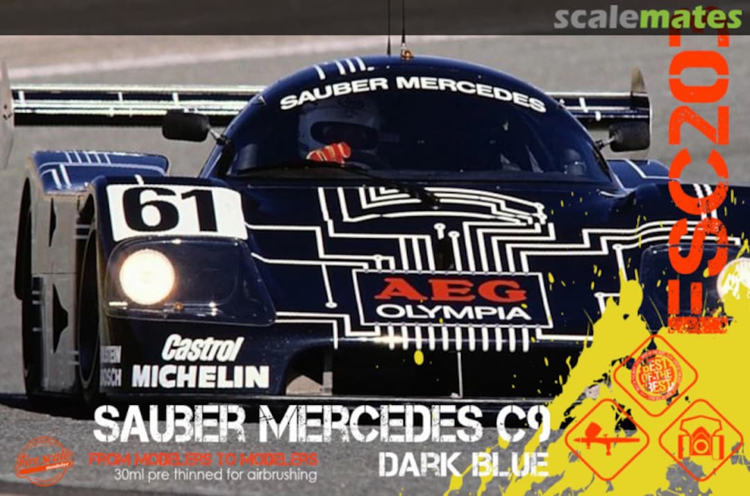 Boxart Dark Blue Sauber Mercedes C9  Fire Scale Colors
