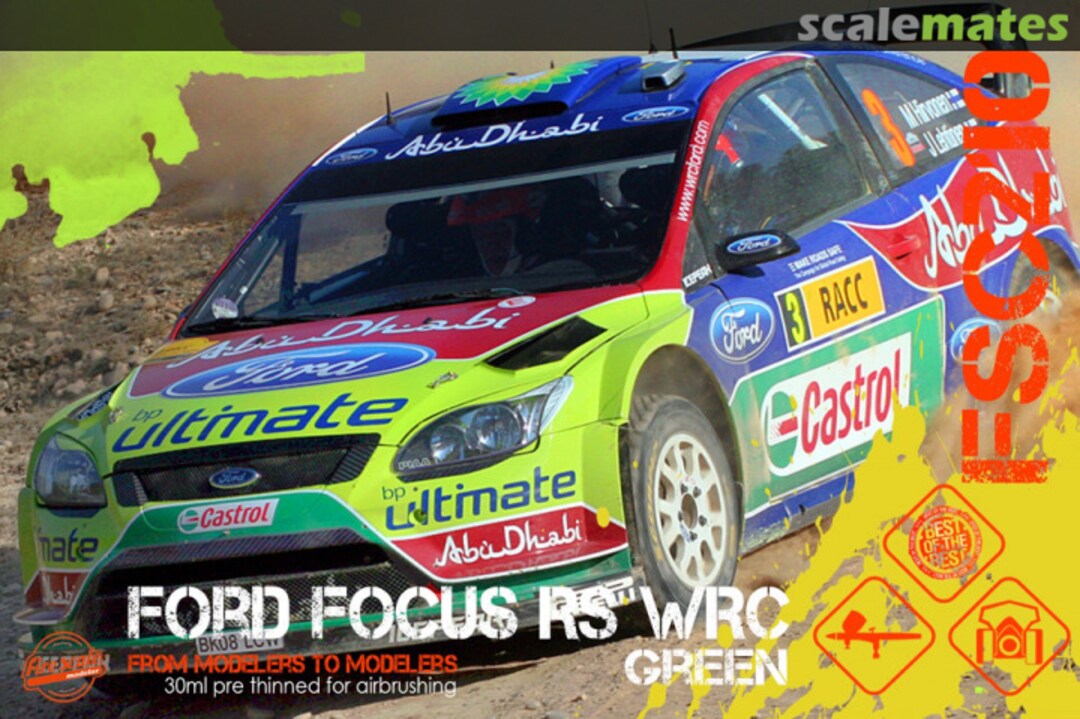 Boxart Ford Focus RS WRC Green  Fire Scale Colors