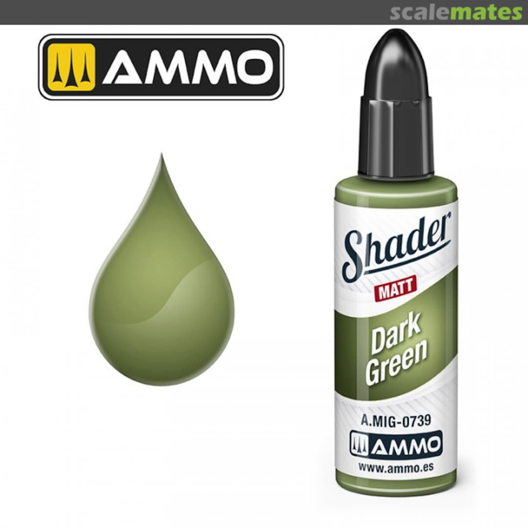 Boxart Dark Green Matt Shader A.MIG-0739 Ammo by Mig Jimenez