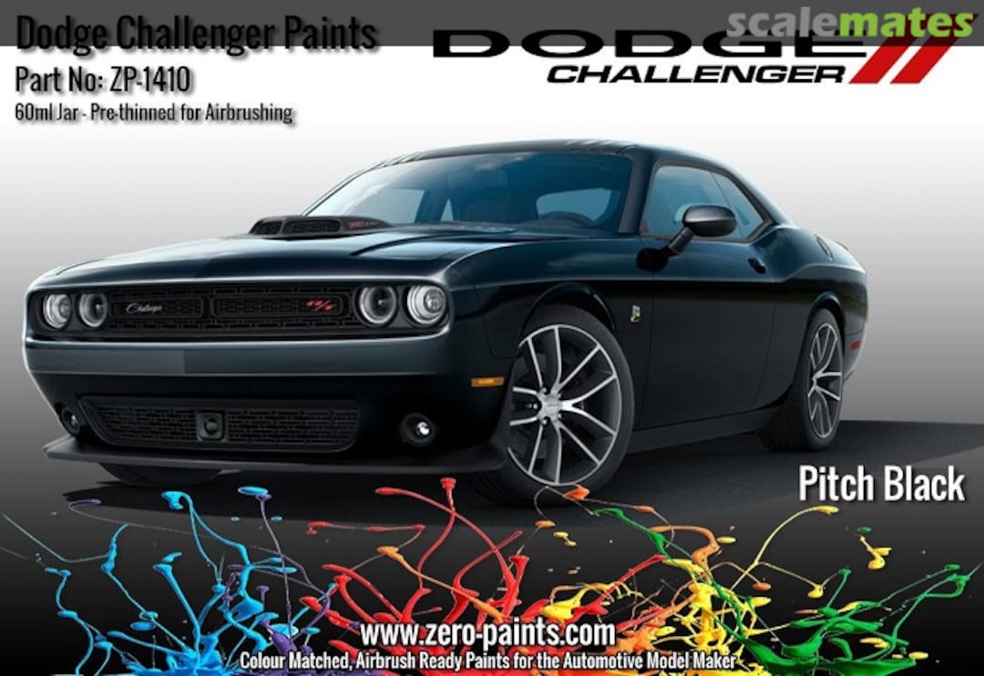 Boxart Dodge Challenger Pitch Black  Zero Paints