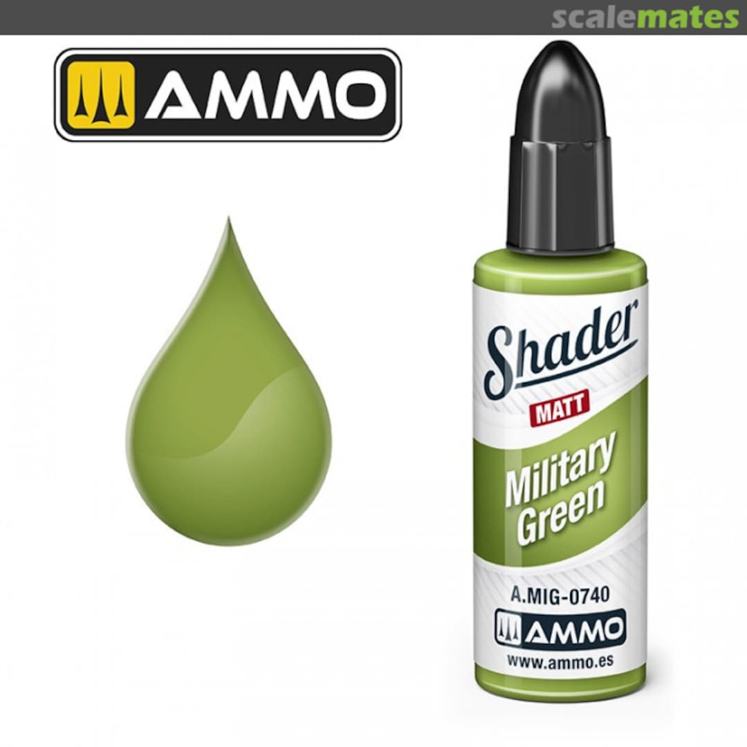 Boxart Military Green Shader A.MIG-0740 Ammo by Mig Jimenez