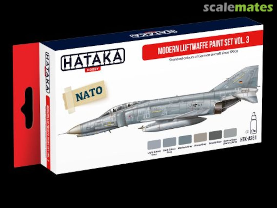 Boxart Modern Luftwaffe paint set vol.3 HTK-AS61 Hataka Hobby Red Line