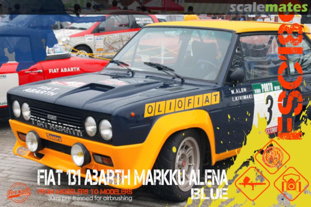 Boxart Fiat 131 Abarth Markku Alena - Blue  Fire Scale Colors
