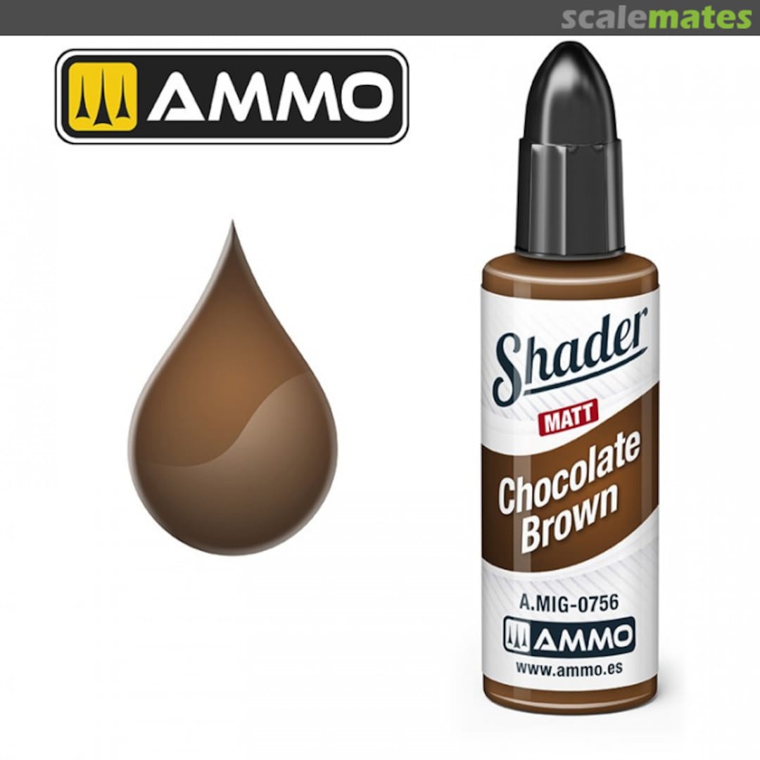 Boxart Chocolate Brown Shader A.MIG-0756 Ammo by Mig Jimenez