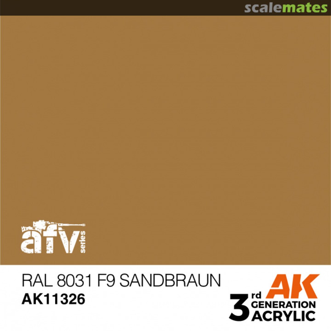 Boxart RAL 8031 F9 Sandbraun  AK 3rd Generation - AFV