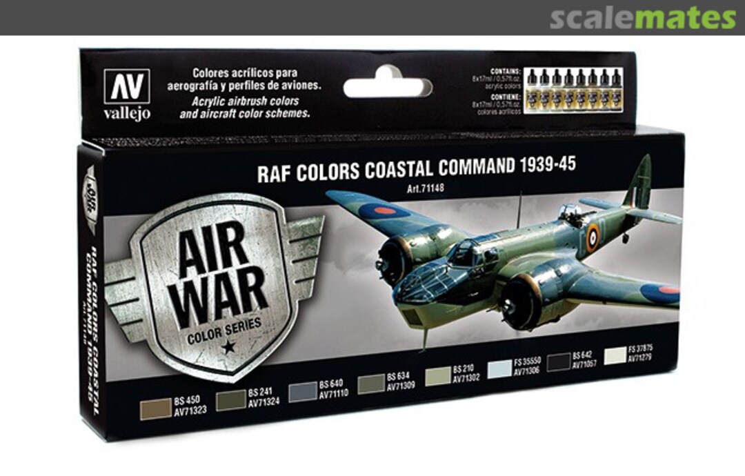 Boxart RAF Colors Coastal Command 1939-1945 - Set 71.148 Vallejo Model Air
