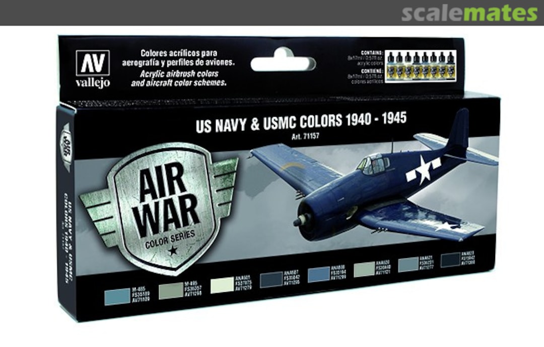 Boxart US NAVY & USMC Colors WWII 1940-1945 - Set 71.157 Vallejo Model Air