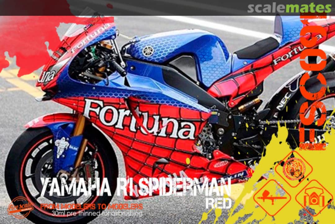 Boxart Yamaha R1 Spiderman Red  Fire Scale Colors