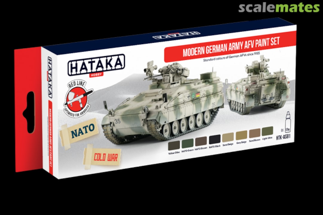 Boxart Modern German Army AFV paint set HTK-AS81 Hataka Hobby Red Line