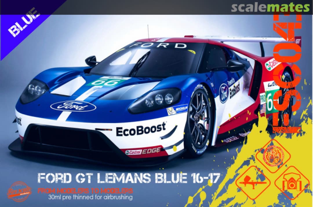 Boxart Ford GT Lemans Blue 16-17  Fire Scale Colors