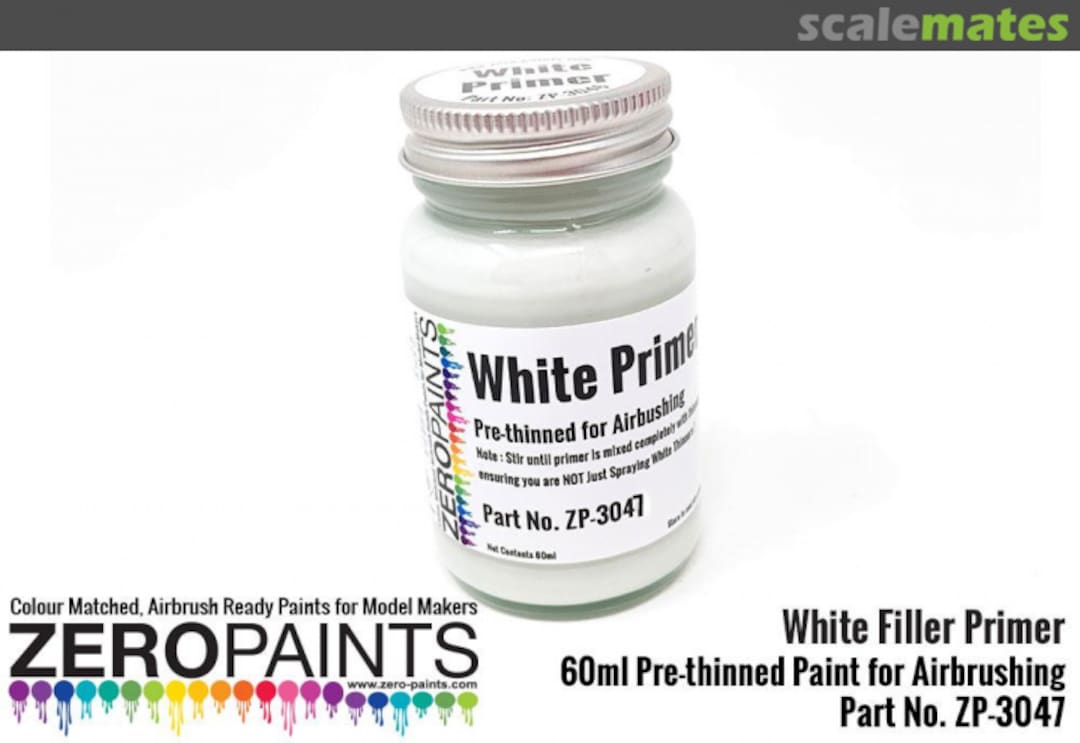 Boxart Airbrushing White Primer/Micro Filler 60ml  Zero Paints