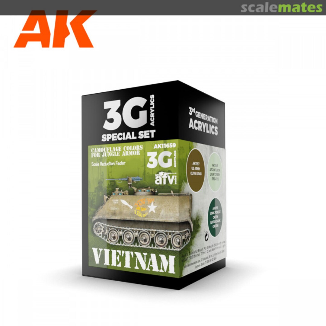 Boxart Vietnam Camouflage Colors for Jungle Armor  AK 3rd Generation - AFV