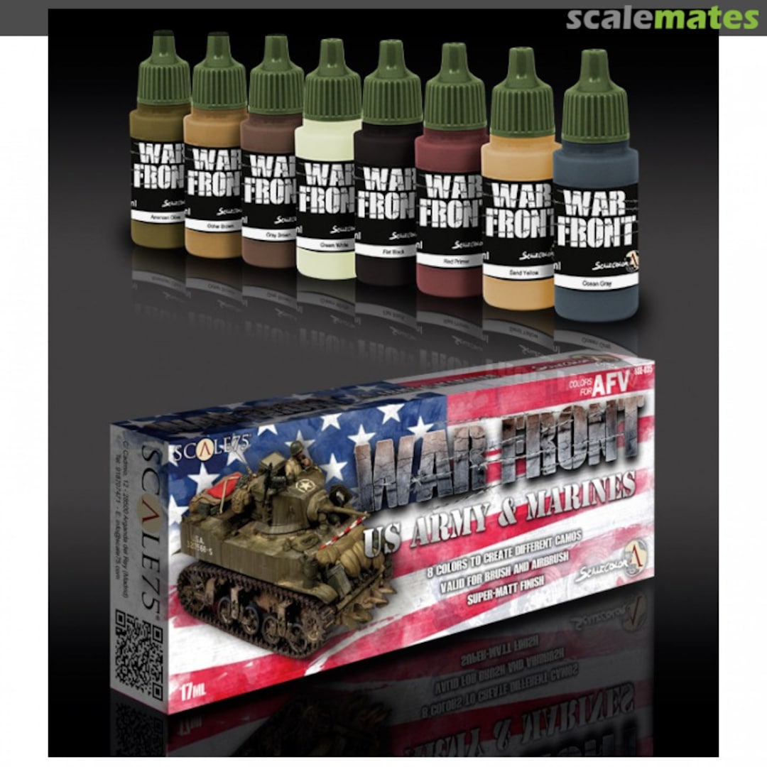 Boxart US Army and Marines Paint Set  Scale75