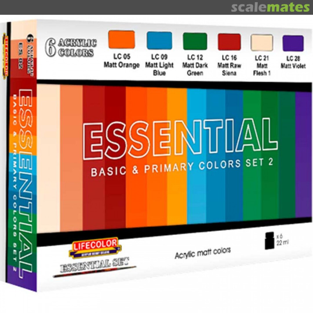 Boxart Essential Basic & Primary Colours Set 2  Lifecolor