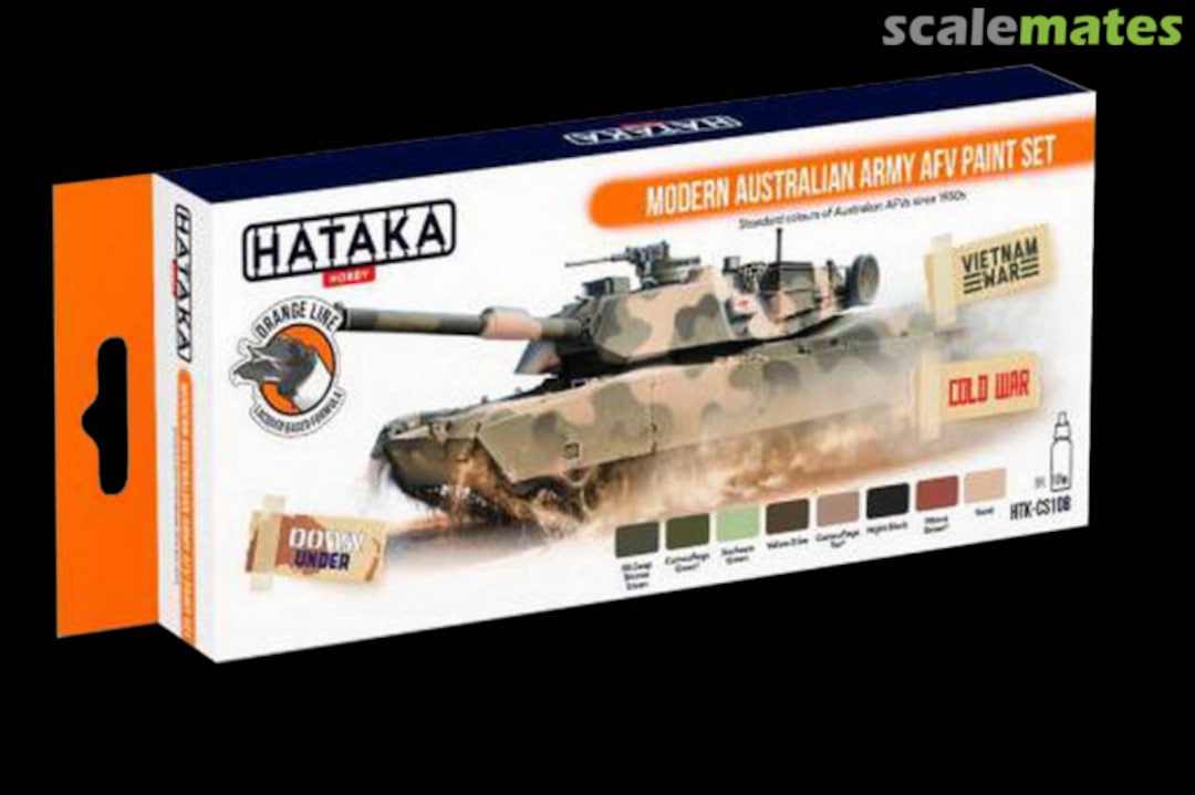 Boxart Modern Australian Army AFV paint set HTK-CS108 Hataka Hobby Orange Line