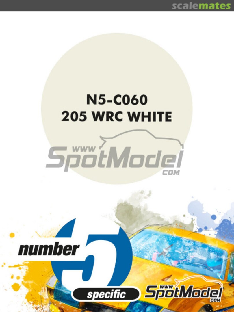 Boxart 205 WRC White  Number Five