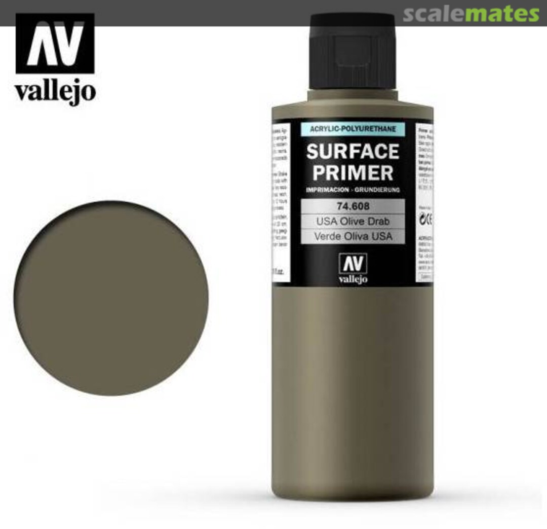 Boxart USA Olive Drab - FS34087 74.608 Vallejo Surface Primer