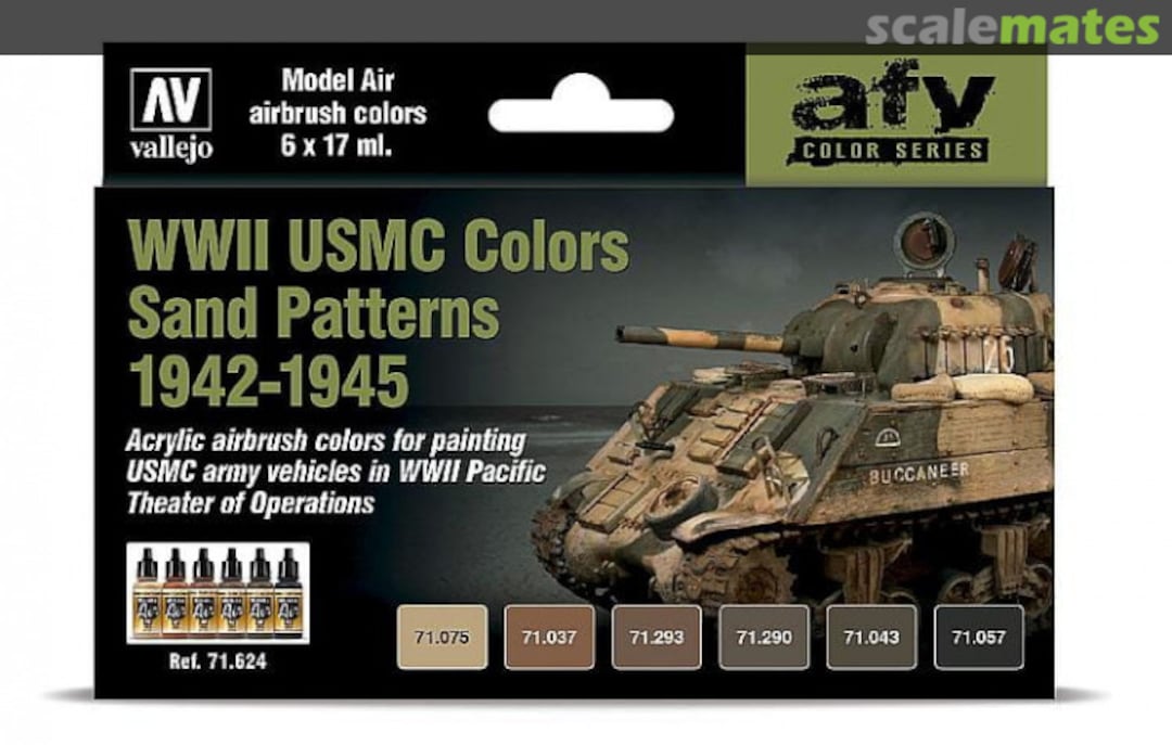 Boxart WWII USMC Colors Sand Patterns 1942-1945  Vallejo Model Air