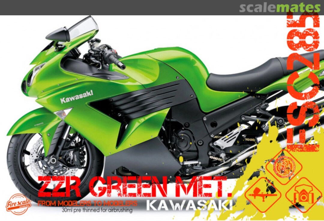 Boxart Kawasaki ZZR Green Met.  Fire Scale Colors