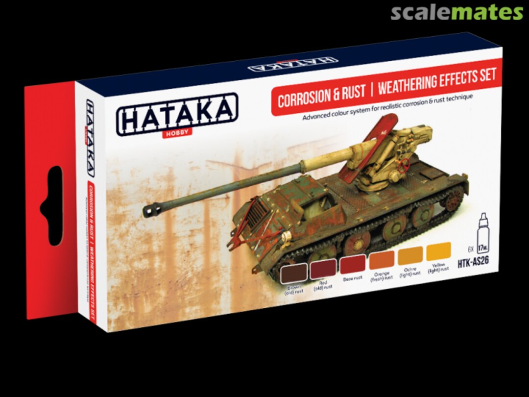 Boxart Corrosion & rust | weathering effects set HTK-AS26 Hataka Hobby Red Line