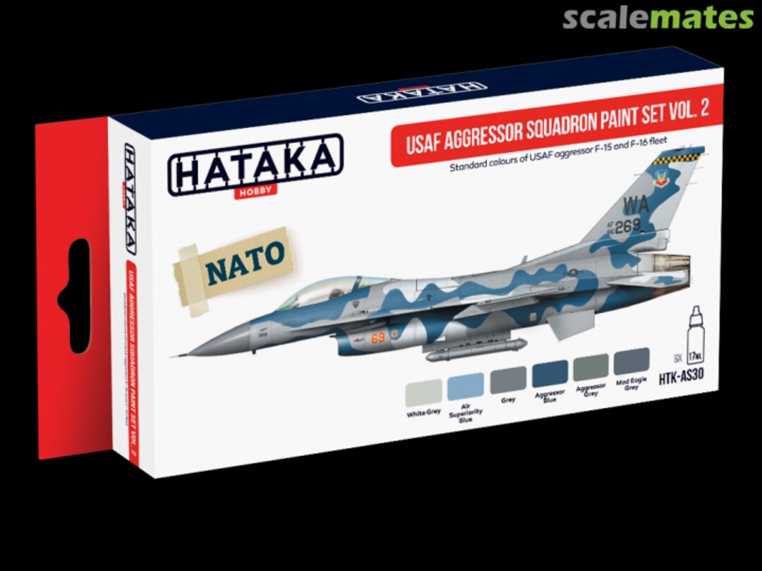 Boxart USAF Aggressor Squadron paint set vol. 2 HTK-AS30 Hataka Hobby Red Line