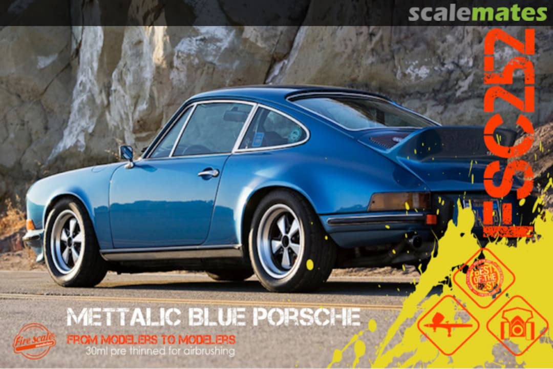 Boxart Metallic Blue Porsche  Fire Scale Colors