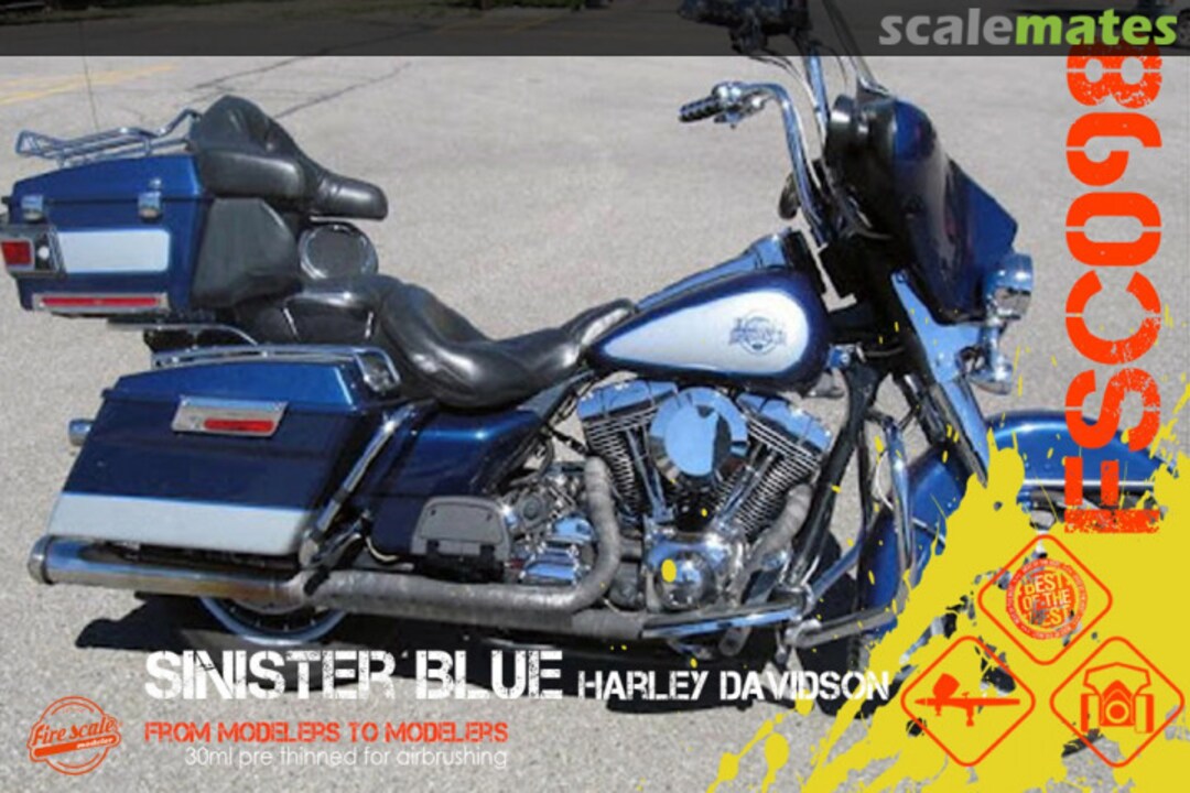 Boxart Sinister Blue Harley Davidson  Fire Scale Colors